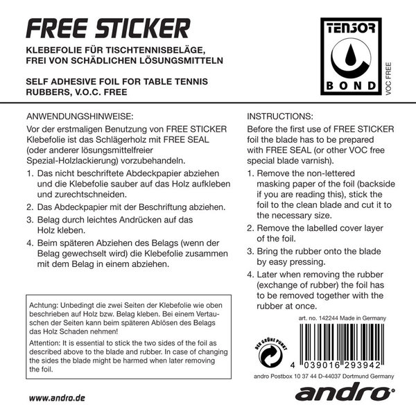 andro Free Sticker Klebefolie