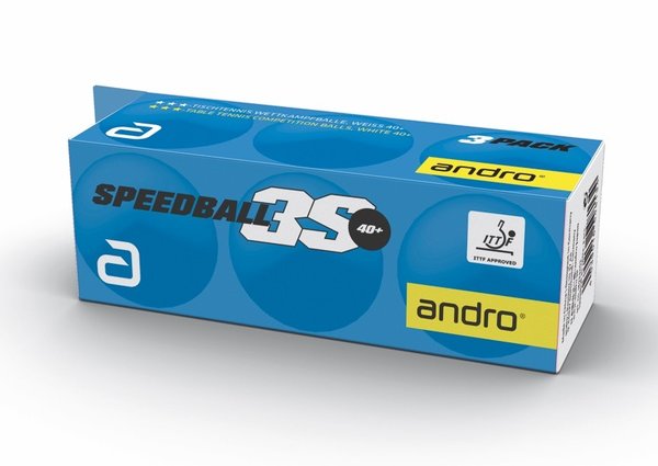 andro Speedball *** 3S 40+ weiss 3er Pack